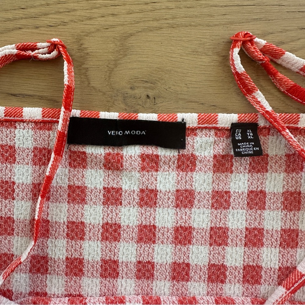 Vero Moda slip midi sundress in red gingham - Picture 4 of 7